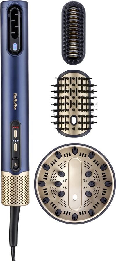 BaByliss 4-in-1 Wet to Dry Air Wand P1334E Föhn Drogen Stylen Volume Krullen High Speed Digitale Haardroger (123km h) Föhn met Diffuser (Bol. exclusief)