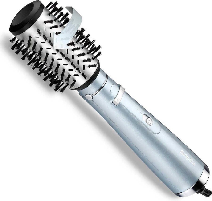 BaByliss Hydro Fusion Fohnborstel AS773E Roterende krulborstel met 2 draairichtingen Dubbel Ionisch Systeem Ø 50mm borstel 3 temperatuurinstellingen 2 snelheden [Airstyler]