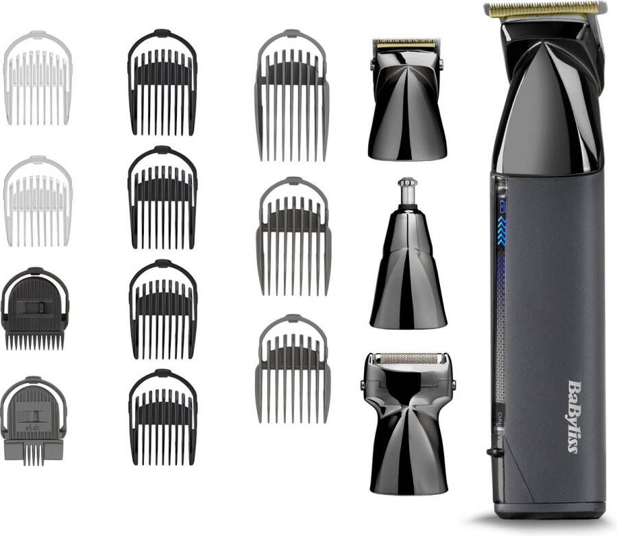 BaByliss MEN Super-X Metal Series Multitrimmer MT991E Special Edition Draadloos Precisietrimmer neustrimmer foilshaver