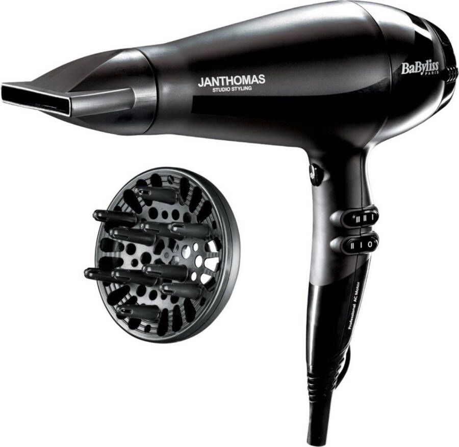 BaByliss Studio Styling Jan Thomas – Studio AC Hair Dryer 2100 W Zwart