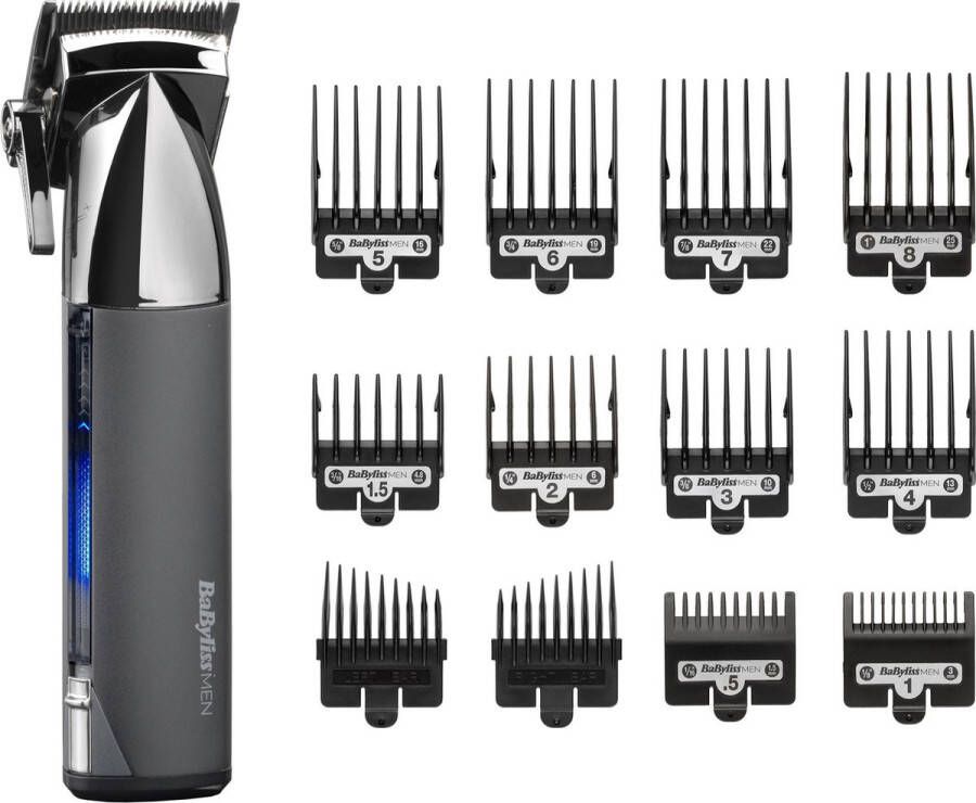 BaBylissMEN BaByliss Super-X Metal Tondeuse E996E 180 min draadloos gebruik Incl. USB oplaadstandaard