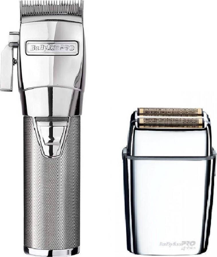 BaBylissPRO BaByliss Pro Tondeuse ChromeFx + Babyliss Pro FoilFX02 Shaver Chrome Duo-Pack