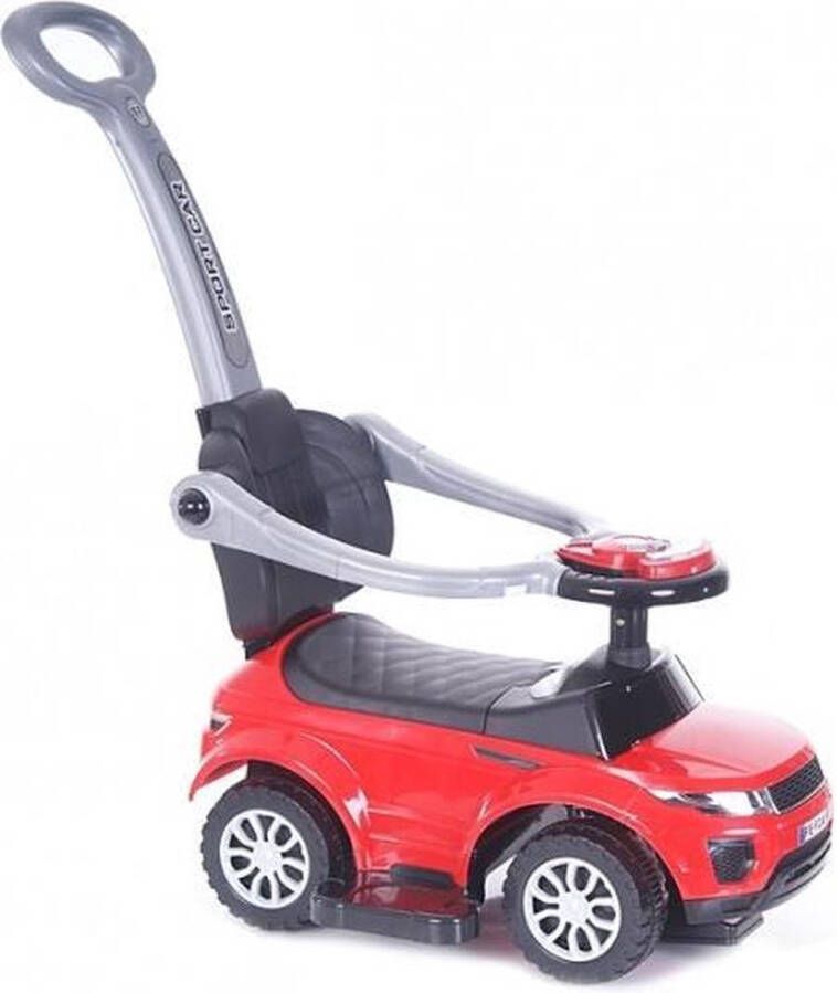 Babymix Sport loopauto rood met duwstang