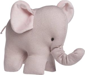 Baby's Only Knuffel olifant Sparkle Knuffeldier Baby knuffel Zilver-Roze Mêlee Met subtiel glittertje Baby cadeau
