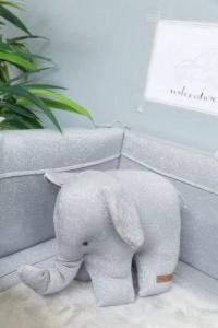 Baby's Only Knuffel olifant Sparkle Knuffeldier Baby knuffel Zilvergrijs Mêlee Met subtiel glittertje Baby cadeau