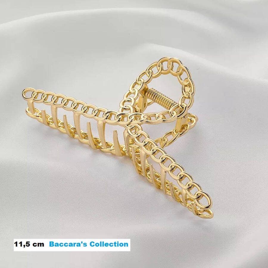 Baccara's Collection Haarclips 5 stuks Haarklem XL Haarklem goudkleurig Haarklem groot Haarklauw