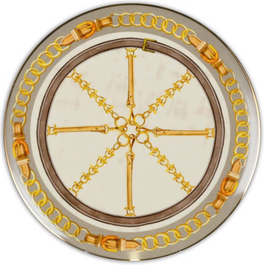 Baci Milano TWEE dinerborden bord horses dinerbord porselein