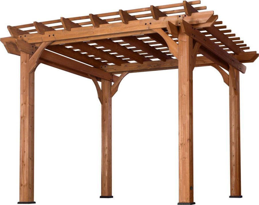 Backyard Discovery Pergola 305x305cm Hout – Cederhouten constructie – Paaldikte 14x14cm
