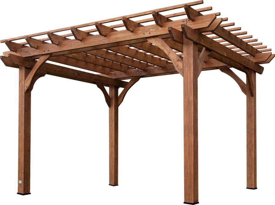 Backyard Discovery Pergola 305x366cm Hout – Cederhouten constructie – Paaldikte 14x14cm
