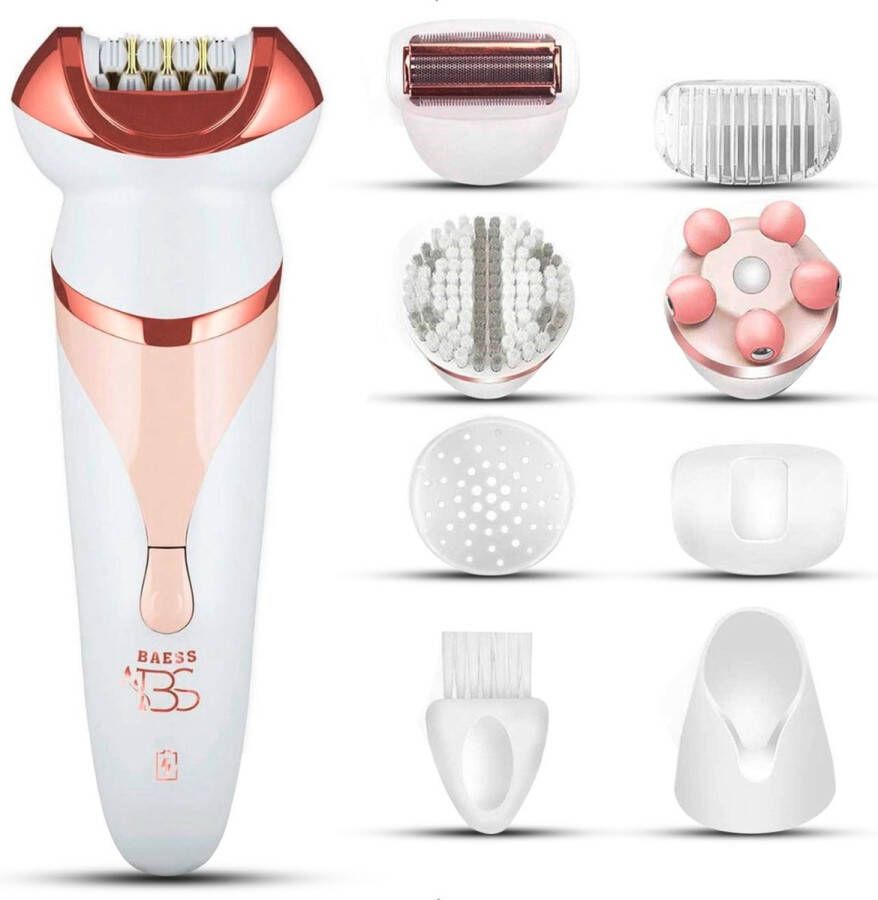 BAESS 4 in 1 Ladyshave Voor Vrouwen Gezicht Oksels Benen Bikinilijn Scheerapparaat Vrouw Haarverwijderaar Ladyshaves Oplaadbaar