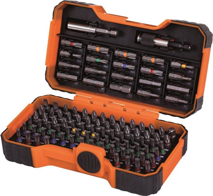 Bahco 59 S100BC-IP 100-Delige Bitset Gleuf- Phillips Pozidriv Hexagon Robertson en Torx