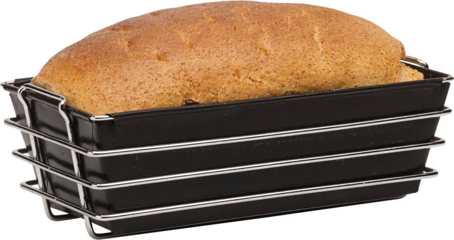 Bakeflon Broodvorm 800 gr. met frame 280x90x90mm Zwart