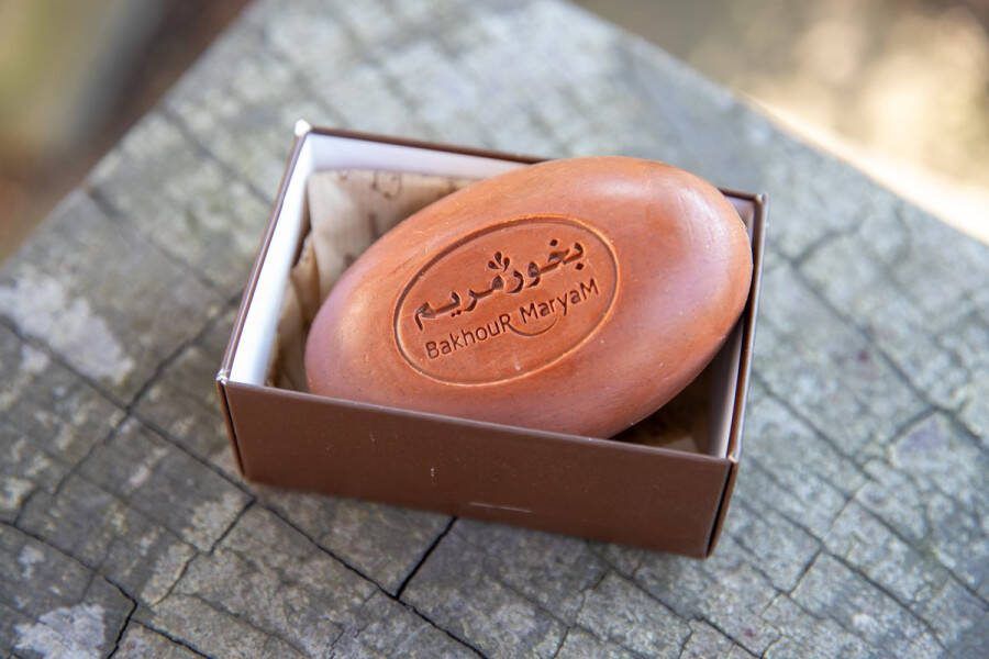 Bakhour Maryam Aleppo Wierook zeep 2 stuks- Naturel zeep met olijfolie & naturel bailon (larierblad)