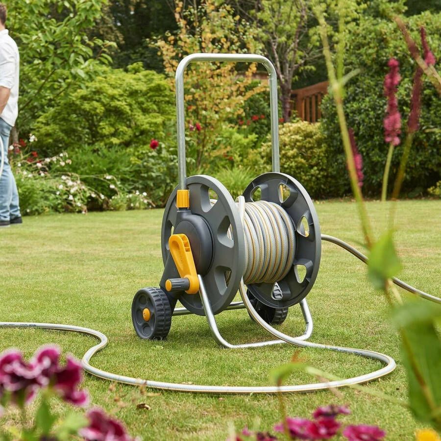 Hozelock Tuinslanghaspel verrijdbaar compleet met 20m slang voorgemonteerd - Foto 2