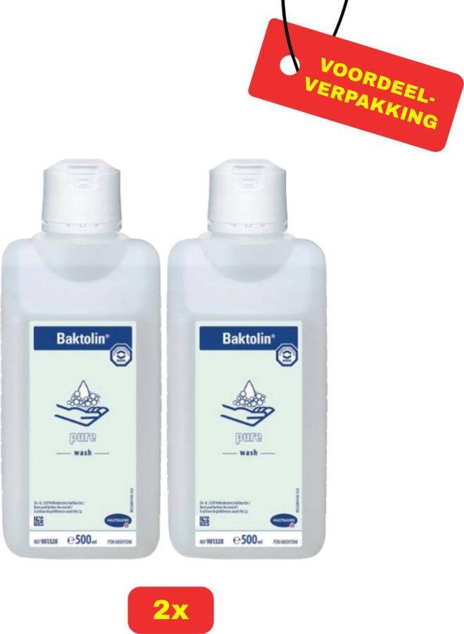 Baktolin 2 x Baktolan Pure Wash Handzeep 500ml Voordeelverpakking