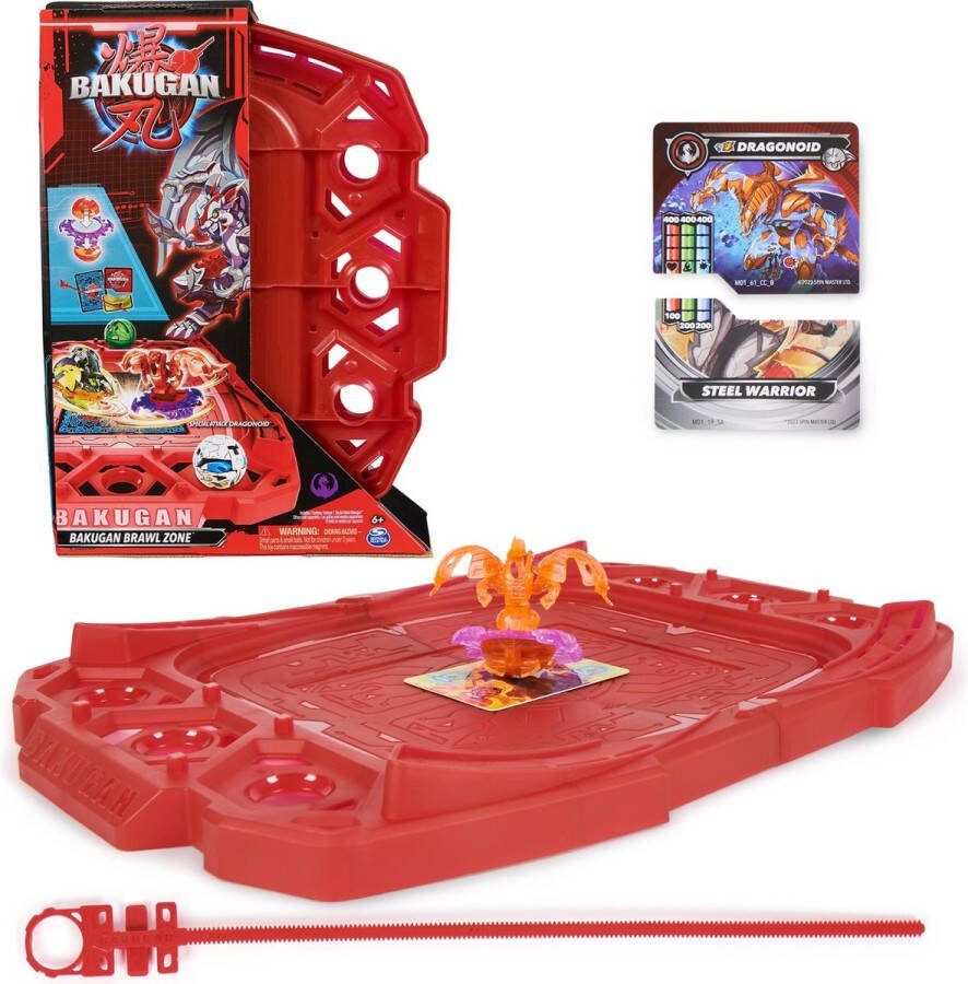 Bakugan Brawl Zone compacte speelset met Special Attack Dragonoid-actiefiguur en ruilkaarten reisformaat