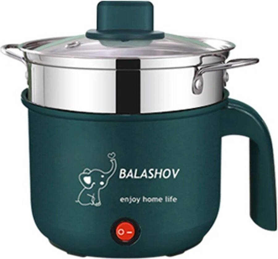 BALASHOV FineandFair Multicooker met Keramische Binnenkant Crockpot Slowcookers met Anti-plak Laag 1.2 liter Groen