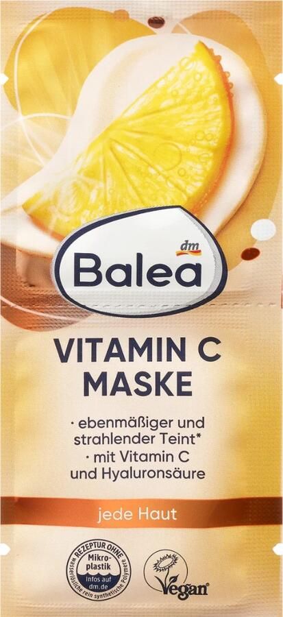 Balea Gezichtsmasker Vitmain C (2x8 ml) 16 ml Vegan