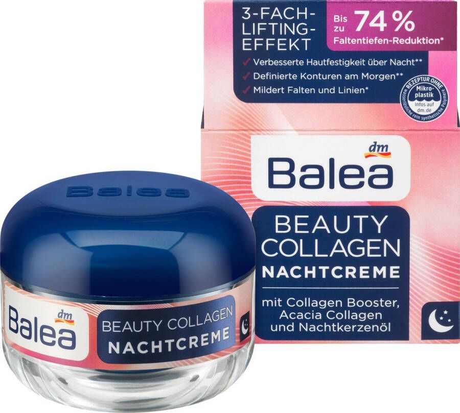 Balea Beauty Collageen Nachtcrème met Collageen Booster 50 ml