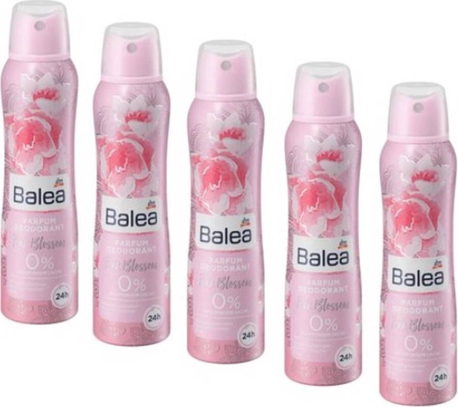 Balea Deospray Parfum Deodorant Pink Blossom 5 x 150 ml