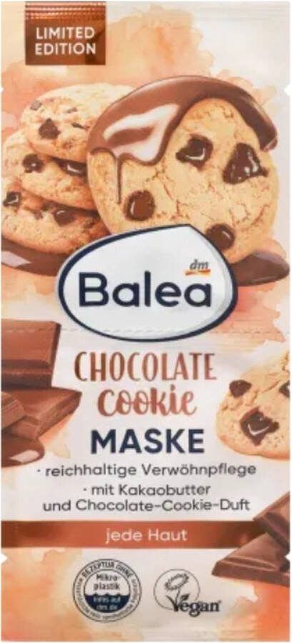 Balea Gezichtsmasker Chocoladekoekje (2x8 ml) 16 ml