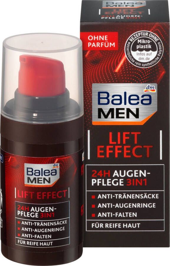 Balea Men Oogcrème Lift Effect 24h oogverzorging 3in1 15 ml