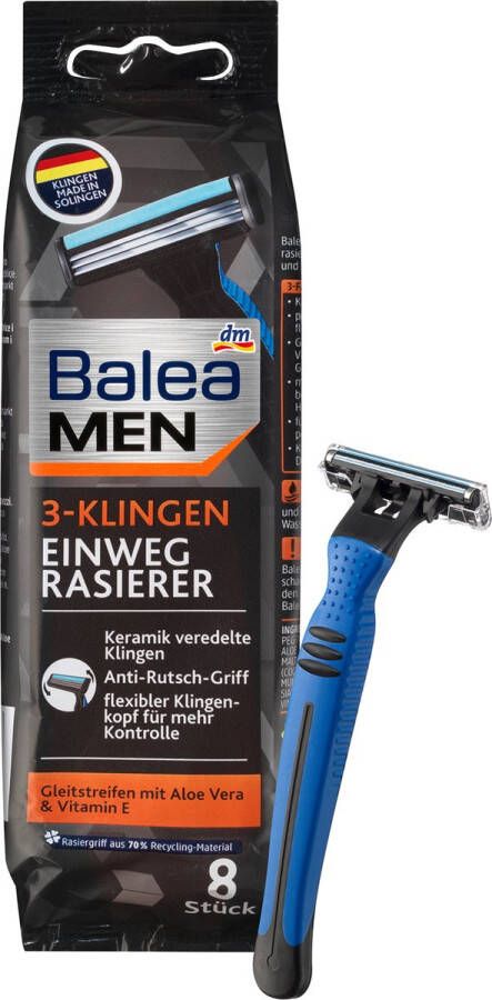 Balea Men Wegwerpscheermesje 3 mesjes 8 stuks