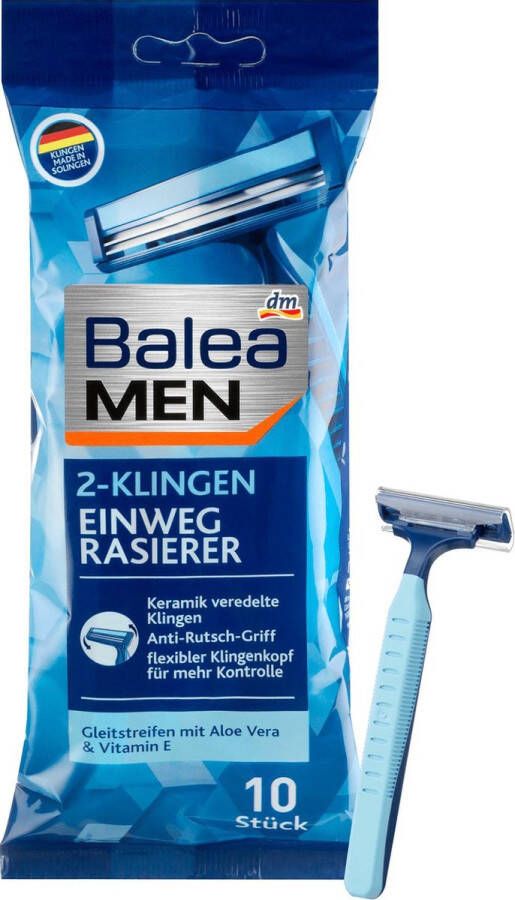 Balea Men Wegwerpscheermesjes met 2 scheerbladen (10 stuks)