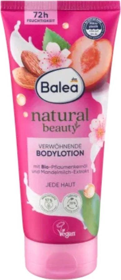 Balea Natural Beauty Bodylotion Pruimen-amandelmelk 200 ml