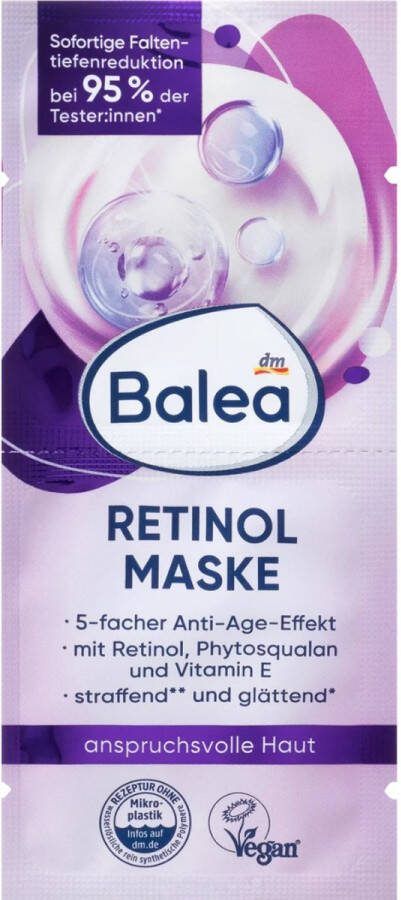 Balea Retinol gezichtsmasker (2x8 ml) 16 ml Vegan