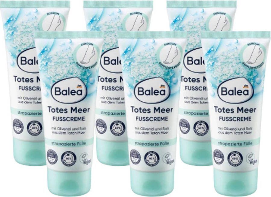Balea Voetcrème Dode Zee Mineralen VOORDEELVERPAKKING 6x 100ml Dermatologisch getest