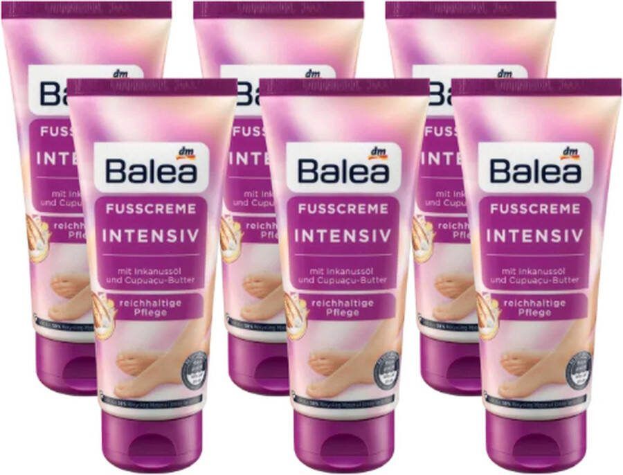 Balea Voetcrème Intensive VOORDEELVERPAKKING 6x 100ml Intensieve voetverzorging