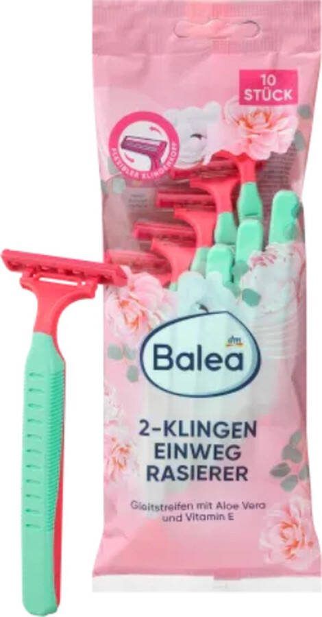 Balea Wegwerpscheermesjes Met 2 Mesjes 10 stuks Aanmaakblokjes