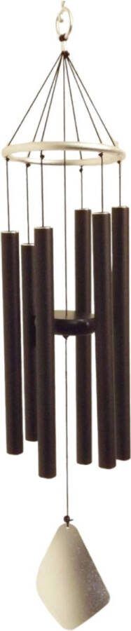Bali-Dreams Metalen zwart gestemde windgong met 6 buizen 84 cm