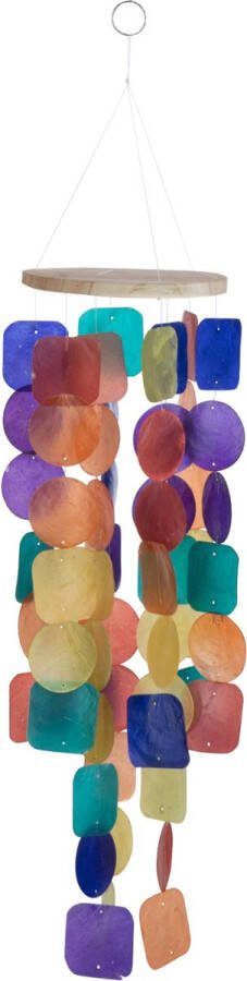 Bali-Dreams Windgong regenboog schelpen rond 48x14cm