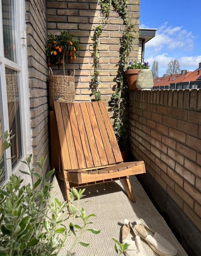 Balkonstudio Balkonstoel inklapbaar houten balkonstoel Loungestoel inklapbaar