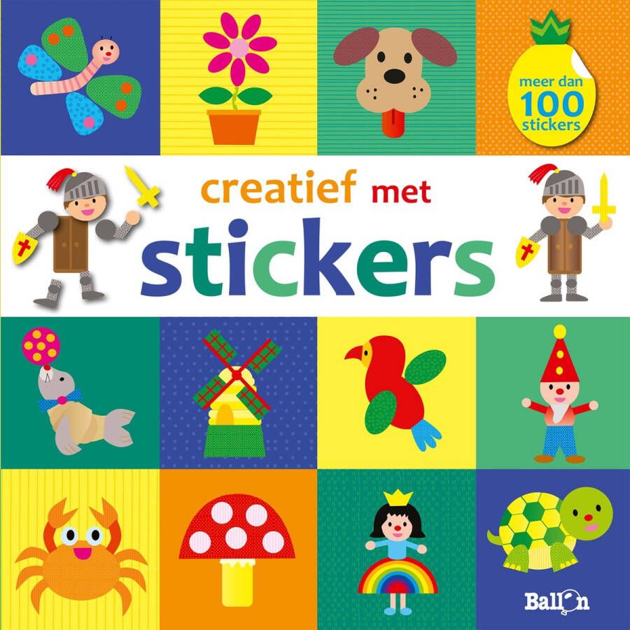 Ballon Media Creatief met stickers Handvaardigheid (Ananas) Stickerboek 4+