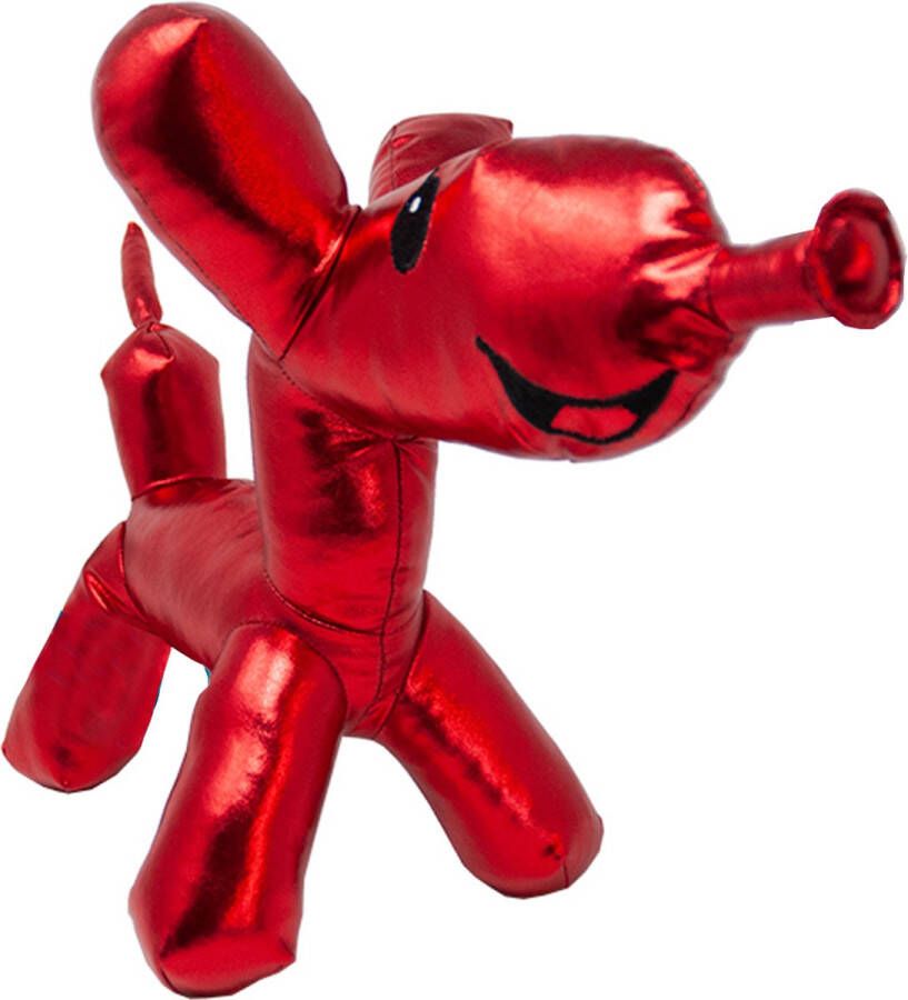 Ballooneez Hond (Rood) Pluche Knuffel 35 cm {Balloon Dog Plush Toy | Speelgoed knuffeldier knuffelpop voor kinderen jongens meisjes | ballon honden hondje puppy knuffeltje} Teckel Tekkel Dashhund