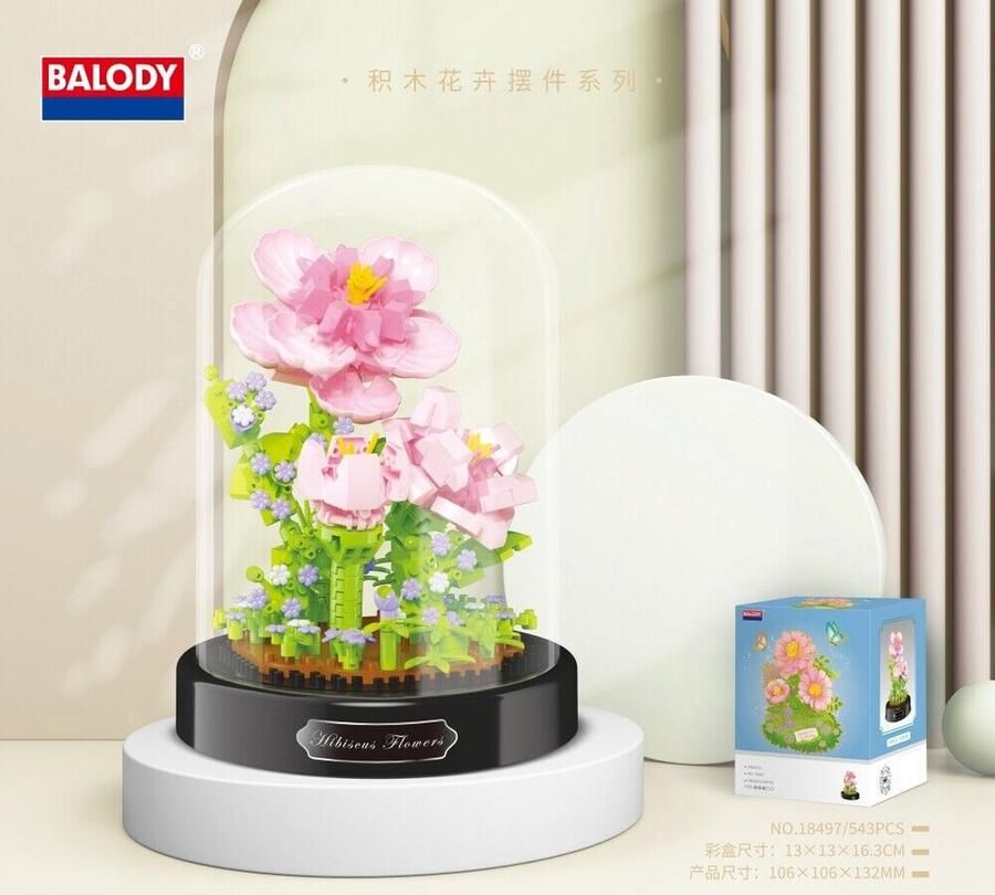 Balody Hibiscus Nanoblocks miniblocks Bouwset 3D puzzel 543 bouwsteentjes 18497