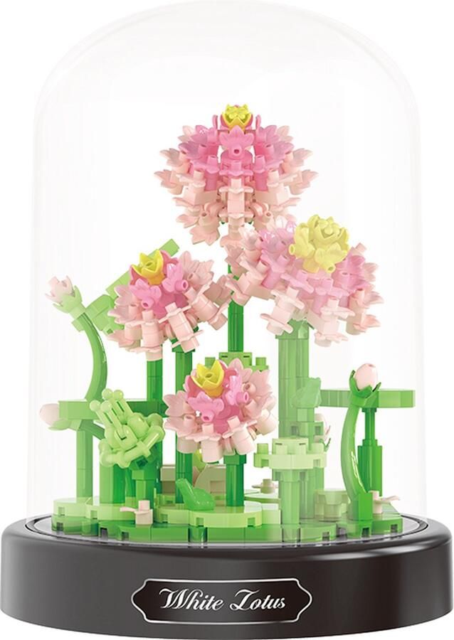 Balody Lotus bloem 16344 Nanoblocks miniblocks Bouwpakket Hobby 3D puzzel 520 bouwsteentjes