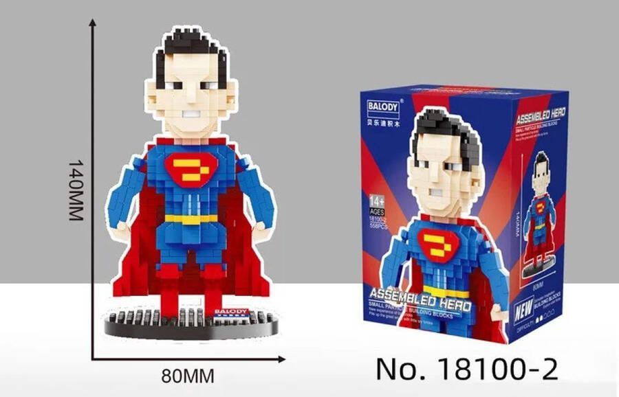 Balody Bouwset Hero Miniblocks bouwset 3D puzzel 558 bouwsteentjes