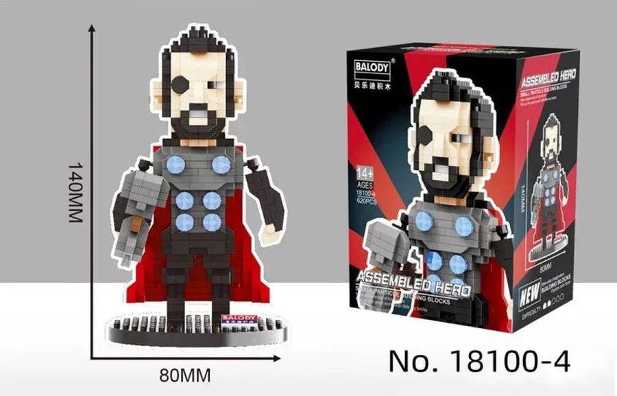Balody Bouwset Hero Miniblocks bouwset 3D puzzel 620 bouwsteentjes
