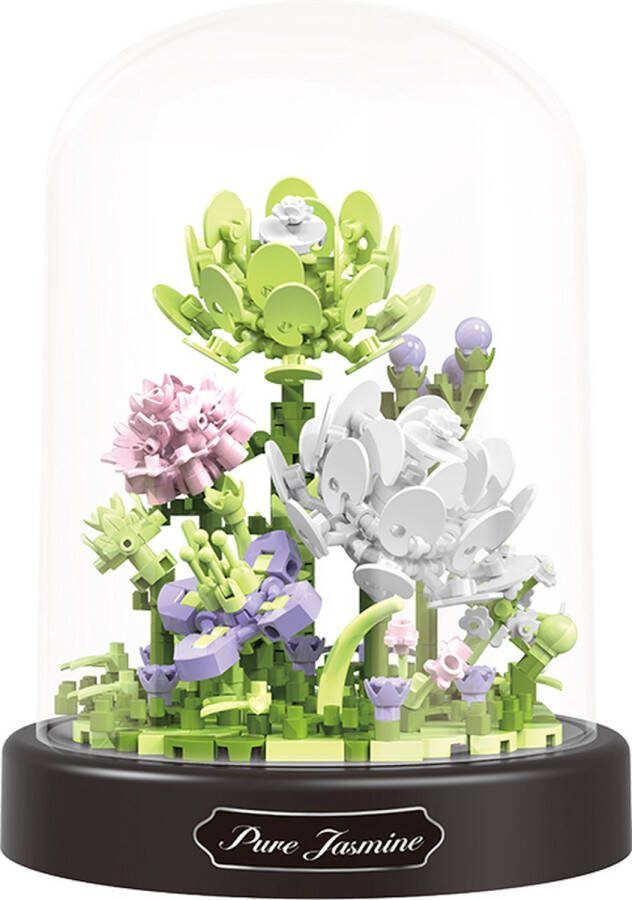 Balody Jasmine bloem 16347 Nanoblocks miniblocks Bouwpakket Hobby 3D puzzel 385 bouwsteentjes