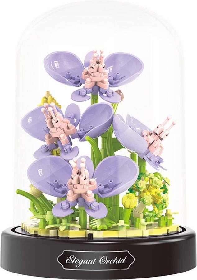 Balody Orchids Orchidee bloem 16345 Nanoblocks miniblocks Bouwpakket Hobby 3D puzzel 374 bouwsteentjes