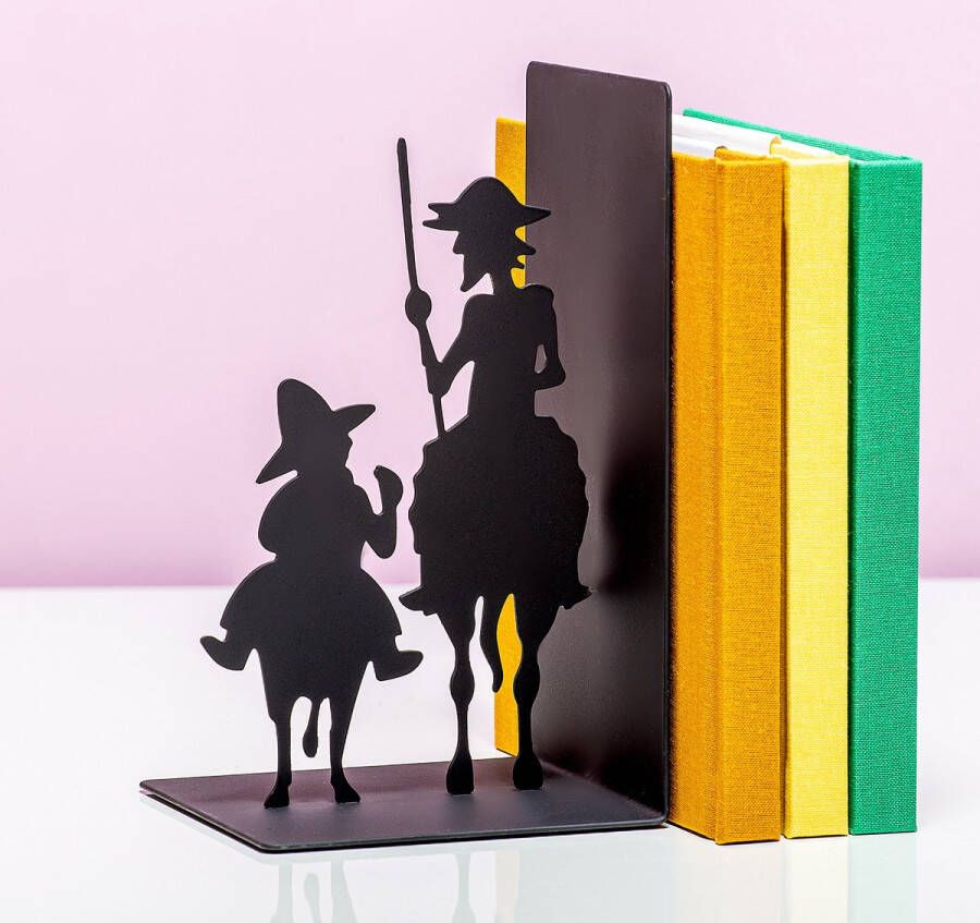 Balvi boekensteun Don Quijote zwart metaal
