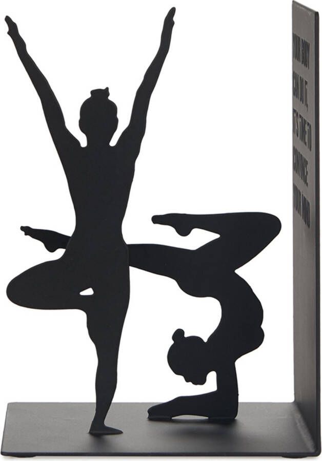 Balvi Boekensteun Ballerina Yoga Metaal Zwart