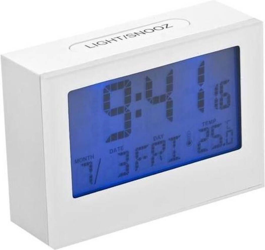 Balvi digitale wekker Brick met datum en temperatuur Wit