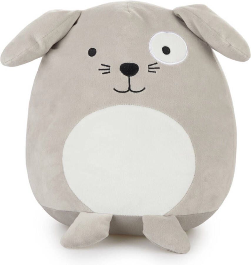 Balvi : kussen knuffel hond woof grijs Polyester 29 x 25 x 22 cm