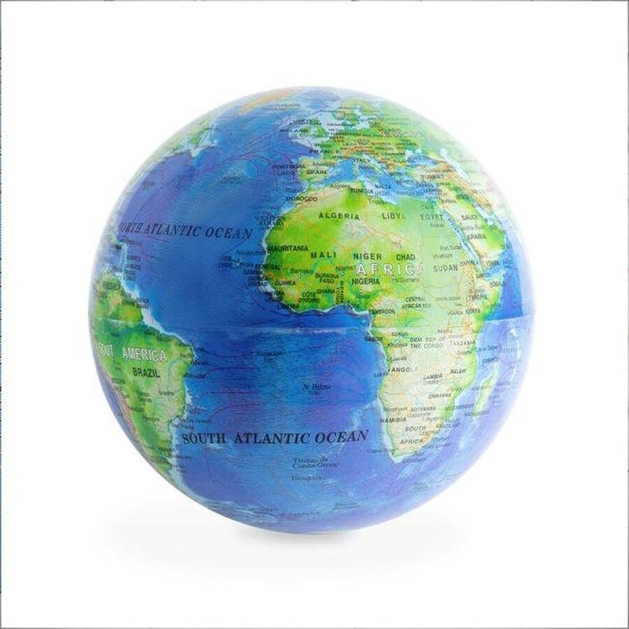 Balvi Roterende Wereldbol 360° Blauw diam 14 cm