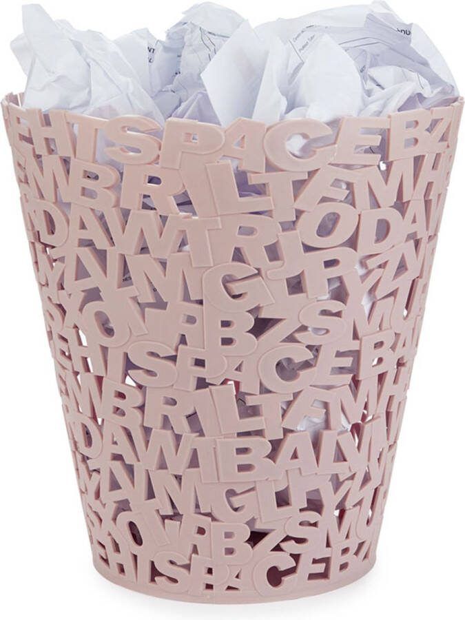 Balvi Wastebasket Letters Roze